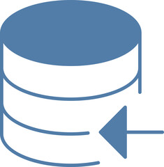 Database  Import In Fill Icon