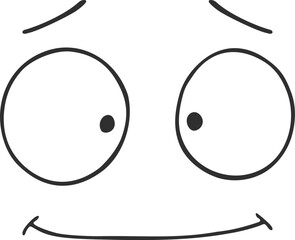 Design of eyes looking expression