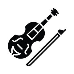 Violin icon vector design template basic RGB
