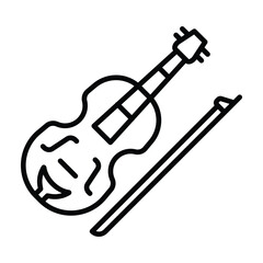 Violin icon vector design template basic RGB