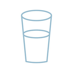 Blue water glass icon for hydration tracking