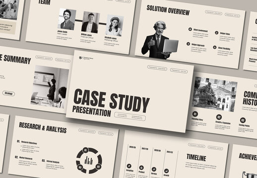 Case Study Presentation Template for Creative Business