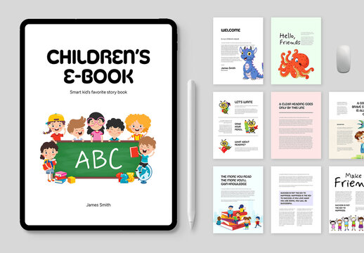 Childrens Educational E Book Template Layout