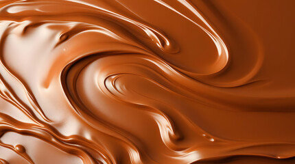 Naklejka premium melted chocolate dripping on white