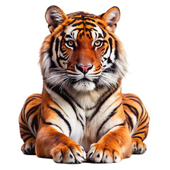 Fototapeta premium tiger isolated on white background cutout high resolution