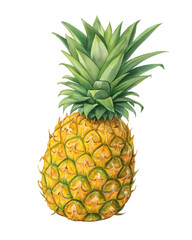 Vibrant pineapple showcasing fresh tropical allure amidst bright greenery, ideal for culinary graphics and artistic explorations of natural beauty Generative AI