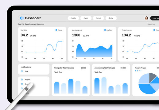Project Management Dashboard Layout