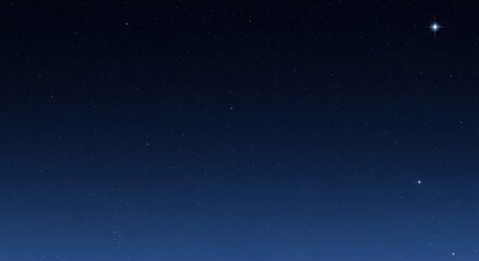 Obraz premium Clear Night Sky Filled with Bright Stars and Deep Blue Gradient