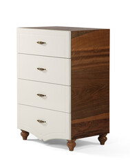 Bed dressing table isolated on white background .