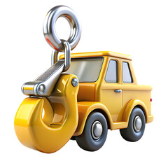 tow truck hook cartoon isolated on white background