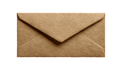 Realistic Large A4 Blank Brown Envelope, isolated on transparent background, PNG