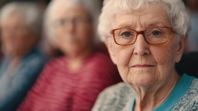 A Group of Elderly Residents Engaged in Lively Discussion at Community Center Sharing Experiences and Participating in Educational or Social Programs
