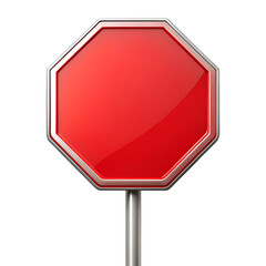traffic sign stop cartoon isolated on white background