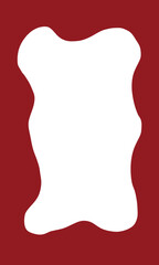 Wavy Red Frame, Organic Digital Scrapbook Frame