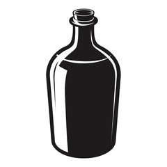 glass bottle isolated on white