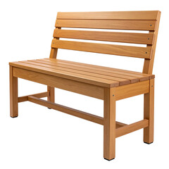 park bench modern wooden isolated on white or transparent background