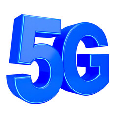 Blue 5g logo isolated on transparent background