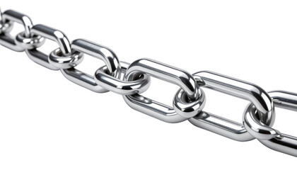 PNG Long silver metal chain link isolated on a transparent background.