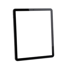 Modern tablet computer mockup isolated on transparent background