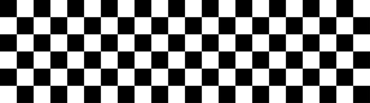 Black and white checker pattern, checkered chessboard, Racing flag finish line.