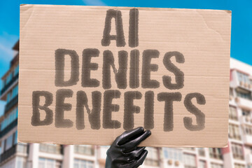"AI denies benefits" — Algorithmic systems auto-reject claims for essential aid. DIGITAL. RIGHTS. FRAUD. POVERTY. ELDERLY. JUSTICE. HEALTHCARE.