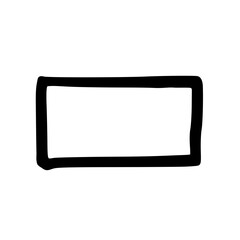 Box Rectangle Horizontal Hand Drawn Geometric Shape Icon