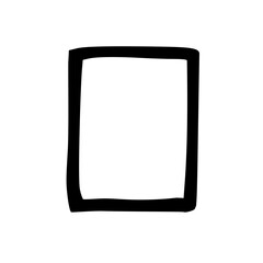 Vertical box Rectangle button Hand Drawn Geometric Shape