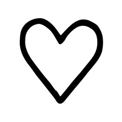 Heart Hand Drawn Geometric Shape Outline Valentine