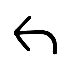 Turn Left Arrows Hand Drawn Doodle