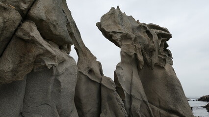 Close-up of Unique Rock Formation at Son Rock, Jumunjin, Gangneung, Gangwon Province, South Korea