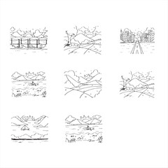 Obraz premium SKETCH OF NATURAL LANDSCAPE