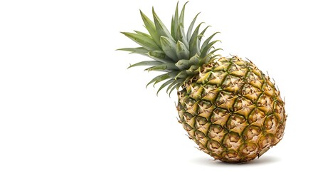 Fototapeta premium Pineapple Perfection: Tropical Fruit Isolated on White
