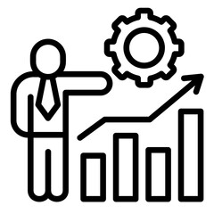 Progress Chart  Icon Element For Design