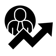 Growth Arrow  Icon Element For Design