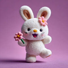 Fototapeta premium Animal Adventure Small Ella Stuffed Bunny Plush
