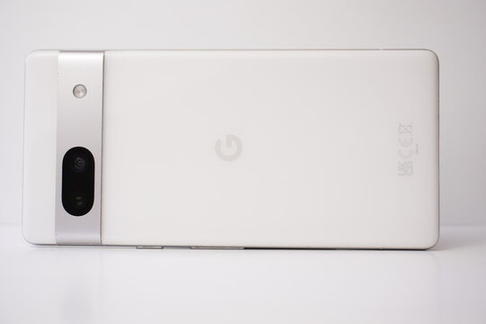 Back view of the Google Pixel 7A showcasing camera and design details