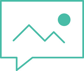 Mms Picture  In Outline Icon