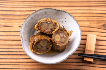 ごぼうの牛肉巻き