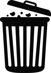 Hand drawn trash can icon