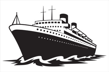 Obraz premium Classic Ship Silhouette Set – Nautical Wall Art & Marine Decor