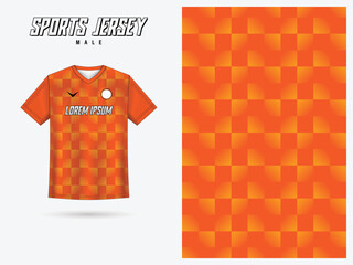 Jersey design with a checkered stripe pattern background for sublimation printing jersey