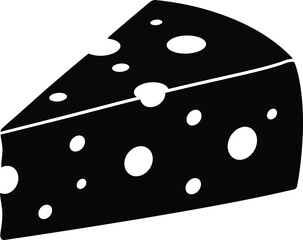 Swiss cheese wedge silhouette