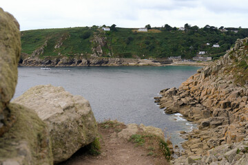 The quaint seaside village and harbour of Lamorna at the SW tip of Cornwall