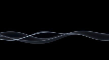 Abstract Light Grey Waves on Black Background Elegant Flowing Design Element for Presentations Websites and Digital Media Particle Bokeh