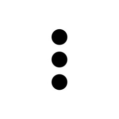 A three-dot vertical ellipsis in black silhouette style, white background
