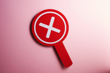 Fototapeta premium stick with red cross sign