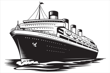 Obraz premium Ship Silhouette SVG Bundle | Sailboat & Yacht Clipart | Nautical Vector Set