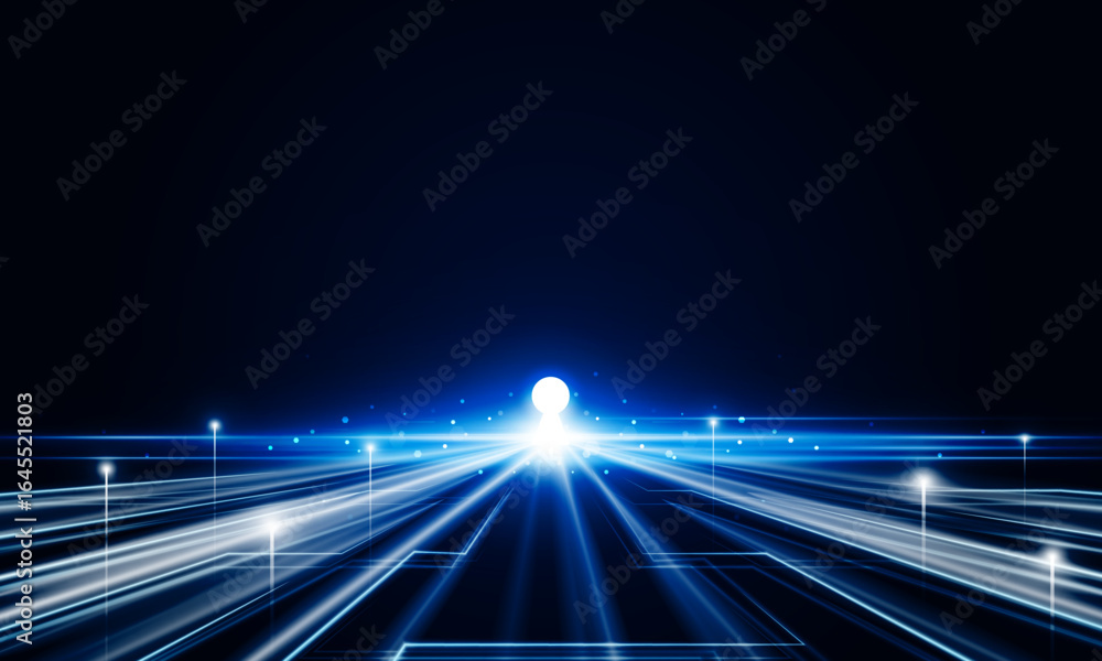 Poster abstract of key door open light background hitech communication concept innovation background vector