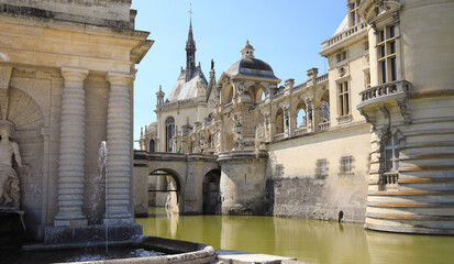 Naklejka premium Impressive Chantilly castle near Paris (France)