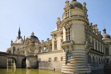 Impressive Chantilly castle near Paris (France)